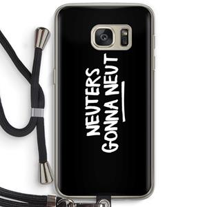 CaseCompany Neuters (zwart): Samsung Galaxy S7 Transparant Hoesje met koord