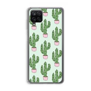 CaseCompany Cactus Lover: Samsung Galaxy A12 Transparant Hoesje