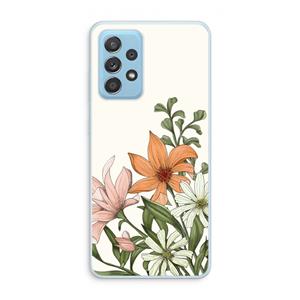 CaseCompany Floral bouquet: Samsung Galaxy A73 Transparant Hoesje