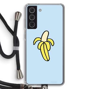 CaseCompany Banana: Samsung Galaxy S21 FE Transparant Hoesje met koord
