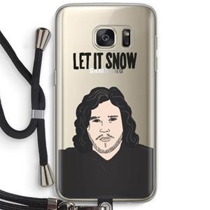 CaseCompany Let It Snow: Samsung Galaxy S7 Transparant Hoesje met koord
