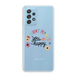 CaseCompany Happy days: Samsung Galaxy A73 Transparant Hoesje