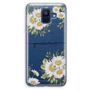 CaseCompany Daisies: Samsung Galaxy A6 (2018) Transparant Hoesje