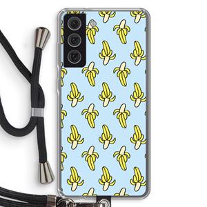 CaseCompany Bananas: Samsung Galaxy S21 FE Transparant Hoesje met koord