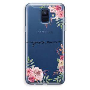CaseCompany Rozen: Samsung Galaxy A6 (2018) Transparant Hoesje