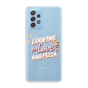 CaseCompany Pizza is the answer: Samsung Galaxy A73 Transparant Hoesje