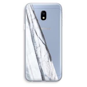 CaseCompany Gestreepte marmer: Samsung Galaxy J3 (2017) Transparant Hoesje