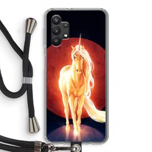 CaseCompany Last Unicorn: Samsung Galaxy A32 5G Transparant Hoesje met koord