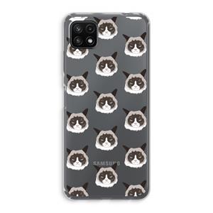 CaseCompany It's a Purrr Case: Samsung Galaxy A22 5G Transparant Hoesje