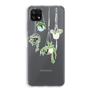CaseCompany Hang In There: Samsung Galaxy A22 5G Transparant Hoesje