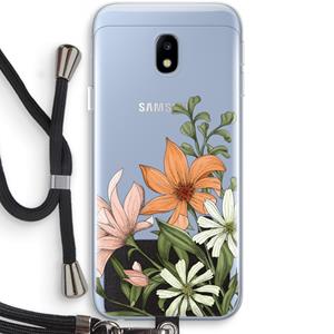 CaseCompany Floral bouquet: Samsung Galaxy J3 (2017) Transparant Hoesje met koord