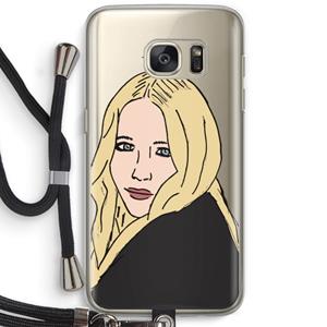 CaseCompany Mary Kate: Samsung Galaxy S7 Transparant Hoesje met koord