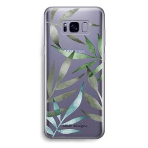 CaseCompany Tropical watercolor leaves: Samsung Galaxy S8 Plus Transparant Hoesje