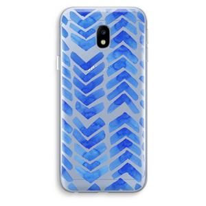 CaseCompany Blauwe pijlen: Samsung Galaxy J3 (2017) Transparant Hoesje