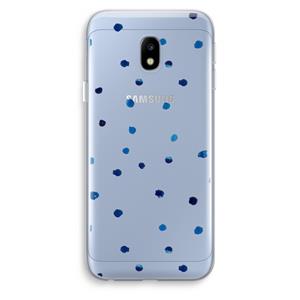 CaseCompany Blauwe stippen: Samsung Galaxy J3 (2017) Transparant Hoesje