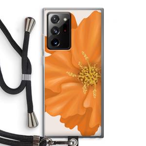 CaseCompany Orange Ellila flower: Samsung Galaxy Note 20 Ultra / Note 20 Ultra 5G Transparant Hoesje met koord
