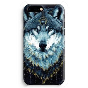 CaseCompany Darkness Wolf: iPhone 8 Plus Volledig Geprint Hoesje