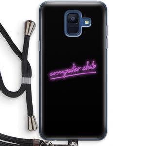 CaseCompany Vice Black: Samsung Galaxy A6 (2018) Transparant Hoesje met koord