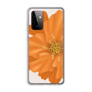 CaseCompany Orange Ellila flower: Samsung Galaxy A72 Transparant Hoesje
