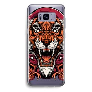 CaseCompany Tiger and Rattlesnakes: Samsung Galaxy S8 Plus Transparant Hoesje