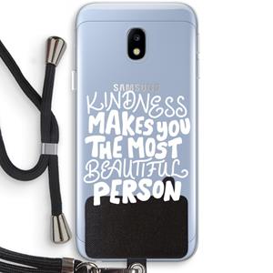 CaseCompany The prettiest: Samsung Galaxy J3 (2017) Transparant Hoesje met koord