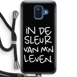 CaseCompany De Sleur: Samsung Galaxy A6 (2018) Transparant Hoesje met koord
