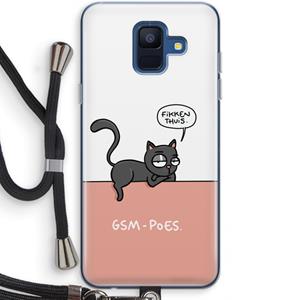 CaseCompany GSM poes: Samsung Galaxy A6 (2018) Transparant Hoesje met koord
