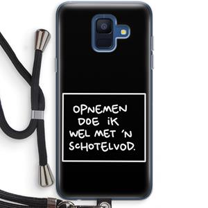 CaseCompany Schotelvod: Samsung Galaxy A6 (2018) Transparant Hoesje met koord