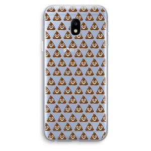 CaseCompany Poop emoji: Samsung Galaxy J3 (2017) Transparant Hoesje