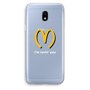 CaseCompany I'm lovin' you: Samsung Galaxy J3 (2017) Transparant Hoesje