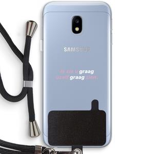 CaseCompany uzelf graag zien: Samsung Galaxy J3 (2017) Transparant Hoesje met koord
