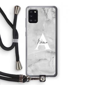 CaseCompany Ivory Marble: Samsung Galaxy A31 Transparant Hoesje met koord