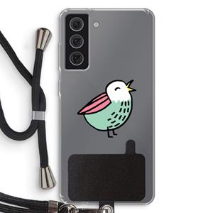 CaseCompany Birdy: Samsung Galaxy S21 FE Transparant Hoesje met koord