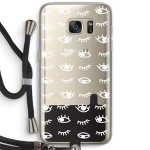 CaseCompany Eye pattern #3: Samsung Galaxy S7 Transparant Hoesje met koord