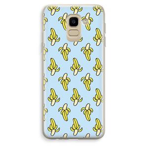 CaseCompany Bananas: Samsung Galaxy J6 (2018) Transparant Hoesje