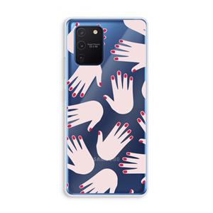 CaseCompany Hands pink: Samsung Galaxy Note 10 Lite Transparant Hoesje