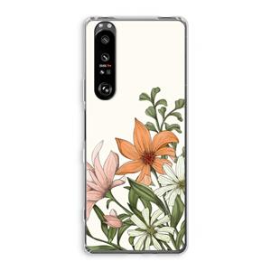 CaseCompany Floral bouquet: Sony Xperia 1 III Transparant Hoesje