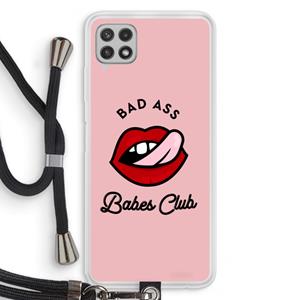 CaseCompany Badass Babes Club: Samsung Galaxy A22 4G Transparant Hoesje met koord