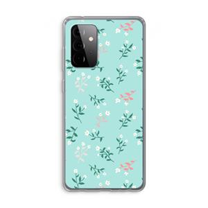 CaseCompany Small white flowers: Samsung Galaxy A72 Transparant Hoesje