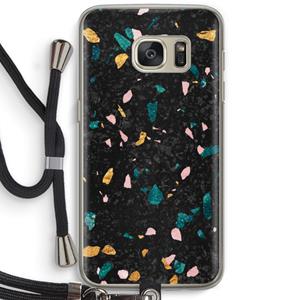 CaseCompany Terrazzo N°10: Samsung Galaxy S7 Transparant Hoesje met koord