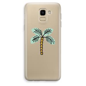 CaseCompany Palmboom: Samsung Galaxy J6 (2018) Transparant Hoesje
