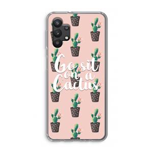 CaseCompany Cactus quote: Samsung Galaxy A32 5G Transparant Hoesje