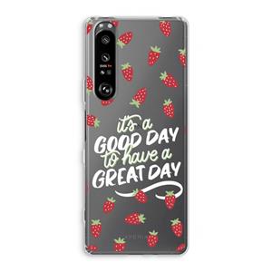 CaseCompany Don't forget to have a great day: Sony Xperia 1 III Transparant Hoesje