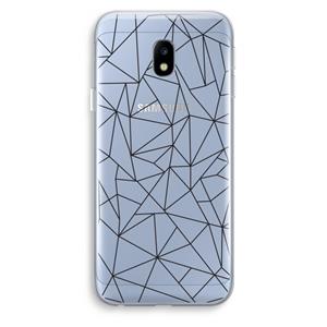 CaseCompany Geometrische lijnen zwart: Samsung Galaxy J3 (2017) Transparant Hoesje