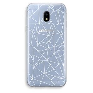 CaseCompany Geometrische lijnen wit: Samsung Galaxy J3 (2017) Transparant Hoesje