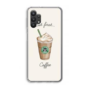 CaseCompany But first coffee: Samsung Galaxy A32 5G Transparant Hoesje