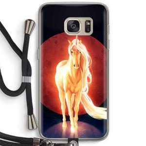 CaseCompany Last Unicorn: Samsung Galaxy S7 Transparant Hoesje met koord