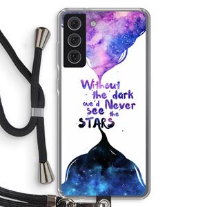 CaseCompany Stars quote: Samsung Galaxy S21 FE Transparant Hoesje met koord