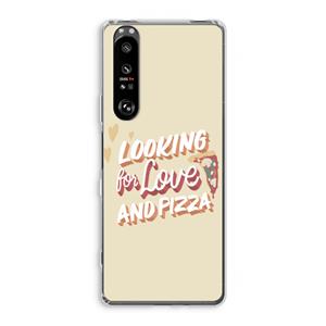CaseCompany Pizza is the answer: Sony Xperia 1 III Transparant Hoesje
