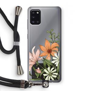 CaseCompany Floral bouquet: Samsung Galaxy A31 Transparant Hoesje met koord